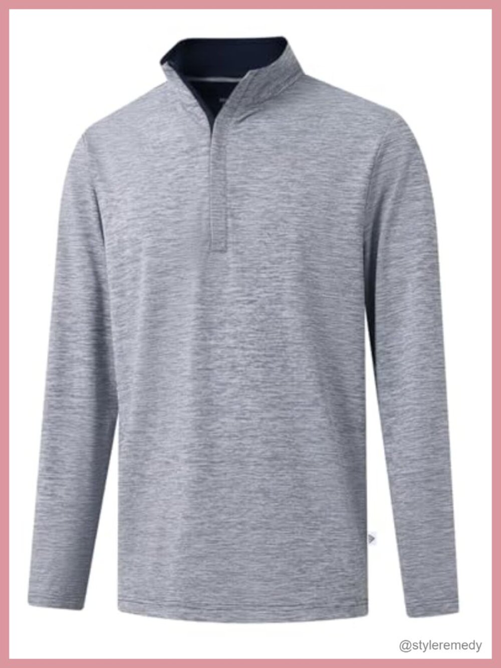 Quarter Zip Pullover Dry Fit Brushed Performance Mock Neck Golf Sweatshirt